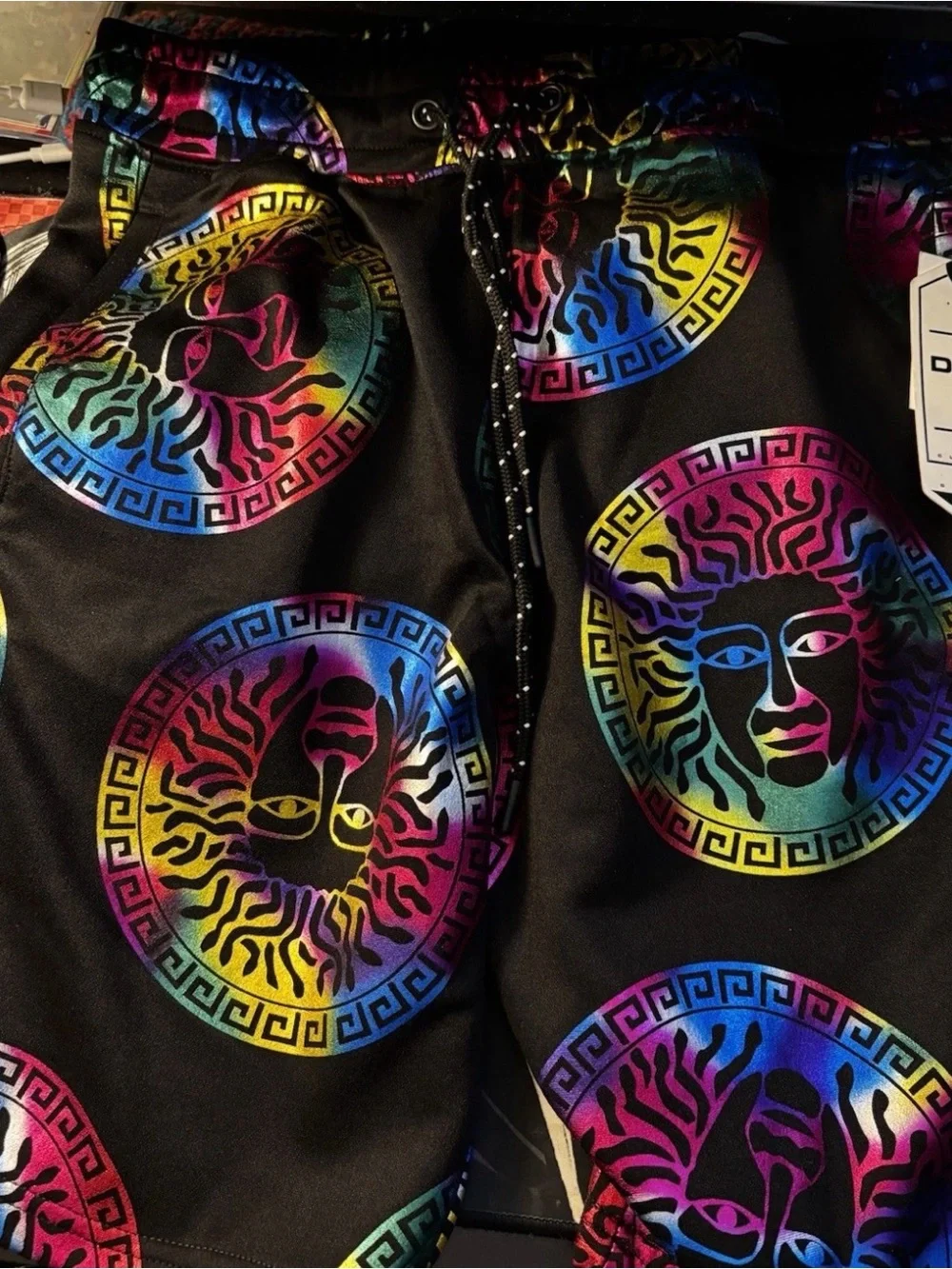 DRILL Men's Medusa Graphic Print Shorts Size Small - Multicolor